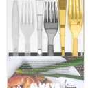 2 x Plastic Forks - Heavy Duty Gold, Silver, and Clear Plastic Forks. Assorted Sturdy Dessert, Appetizer and Cocktail Dining Forks. Premium Large Bulk Count Party Utensils