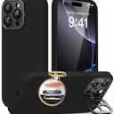 SuydanBox Magnetic for iPhone 16 Pro Max Case with Stand, Compatible with MagSafe, Silicone Upgraded [Camera Control Button] Shockproof Protective Phone Case for iPhone 16 Pro Max 6.7",Black