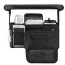 Momcozy Stroller Organizer, with 2 Non-Slip Stickers and 2 Large Capacity and Detachable Mesh Bags, Fits All Strollers Like Britax, Uppababy, Baby Jogger Stroller (Dark black)