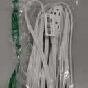 DEWENWILS 3 Outlet Extension Cord with Flat Plug, 25 FT 16/3 Awg Grounded Power Cable for Indoor Use, SPT-3 Cord, White, ETL Listed, 1 Pack