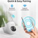2K Solar Security Cameras Wireless Outdoor, 5/2.4Ghz WiFi Cameras for Home Security, Color Night Vision, Human Detection, Two-Way Audio, SD/Cloud Storage(2 Cameras)