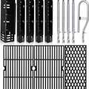 Hiorucet DGH474CRP Replacement Parts for Dyna Glo 5 Burner, Cooking Grates, Heat Plate Tents and Burners for Dyna Glo Grill Replacement Parts DGH474CRP, DGH483CRP, DGH474CRN-D, DGH474CRN, DGH485CRP.