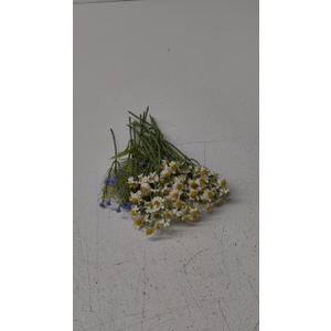 2 Bundles Small Artificial Daisy Flowers Bouquet Faux Silk Tiny Daisy Flowers for Home Garden Vase Decor (White)