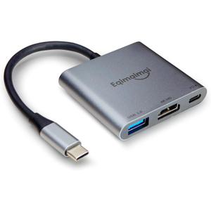 HDMI to USB C Adapter 4K@60HZ,Type C to hdmi Adapter with 100W PD&USBA 3.2,USBC Hub Adapter Digital av Multiport Compatible for iPhone 16/15/iPad/Galaxy/Tablets/Switch/Steam to HDTV Projector