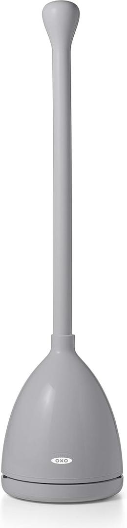 OXO Good Grips Toilet Plunger with Holder - Gray 6.3 x 24