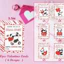 30 Panda Valentines Cards for Classroom Exchange, Funny Valentines Day Cards Greeting Cards Bulk, Valentines Candy Gift Tags, Valentines Day Classroom Gifts for School Class Party Favors