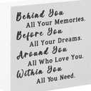 3 x Graduation Decorations 2026 - Wood Quote Sign Box Decor Graduation Gifts for Her Him Inspirational Graduate Desk Decor for Senior College Middle High School Student Boys Girls - White