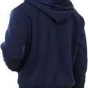 Men's Fleece Sherpa Lined Hoodies Heavyweight Full Zip Thick Hooded Jacket Winter Warm Athletic Sweatshirt 5XL