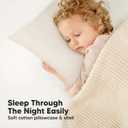 KeaBabies Toddler Pillow with Pillowcase, Jumbo 14X20 - Soft Organic Cotton Toddler Pillows for Sleeping - Machine Washable - Perfect for Travel, Toddler Bed Set (Clay)
