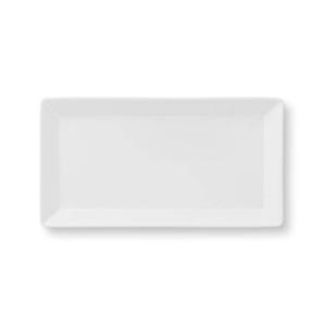 Sweese Porcelain Serving Tray, 12 Inch Rectangle Plates for Sushi, Meat, Desserts, Cakes, White Serving Platter for Restaurant, Banquet, Party, Microwave Oven Dishwasher Safe, Stackable, 