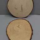 Large Wood Slice Rounds, Natural, 11-12 Inch Diameter, Set of 2, for Wedding Centerpieces, Event Table Decor, Rustic Home Display