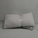 LIGICKY Set of 2 White Velvet Lumbar Pillow Covers Modern Minimalist Style Solid Decorative Black Rope Edging Soft Rectangle Cushion Cases for Sofa Bedroom Party Décor, 12 x 24 inch