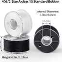 Black& White Bobbin Thread Set with Case - Prewound Class15 Bobbin for Singer/Brother/Janome/Embroidery Machines