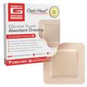 Neo G Opti-Heal Silicone Foam Dressing with Border - Absorbent, Adhesive Foam Wound Dressing for Cuts, Ulcers, Diabetic Wound, Bedsore Wound Care, Burns, Surgical - Island Dressing 4x4-4 Pcs