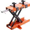 VEVOR Motorcycle Lift, 1100 LBS Motorcycle Center Scissor Lift Jack with Saddle & Safety Pin, Steel Motorcycle Jack Hoist Stand for Street Bikes, Cruiser Bikes, Touring Motorcycles