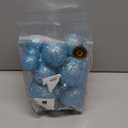 AMS 34ct Handmade Iridescent Xmas Balls Shatterproof Christmas Ornaments Set Glitter Special Colour Decoration (34ct, Blue Iridescence)