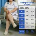 3 x Plus Size Compression Socks for Women Men Wide Calf L/XL-5XL (15-20mmhg) Knee High Socks Support Compression Stockings for Nurses and Flying