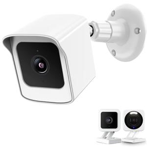 PEF Mount for All-New Wyze Cam V4 and V3, Weatherproof Protective Cover and 360 Degree Adjustable Wall Mount Solid Housing for Wyze V4 and V3 Outdoor Indoor Smart Home Camera System (White, 1 Pack)