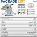 TOOLCY 7/8" Shaft Vertical Pressure Washer Pump - Rear Inlet/Outlet Max 3100 PSI @ 2.5 GPM OEM & Power Washer Pump for Gas Washer, Replacement for Simpson, Honda etc