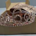 BRT Bearingshui 6th Birthday Sash and Tiara for Girls, Rose Gold Birthday Sash, Tiara & Cake Topper Set