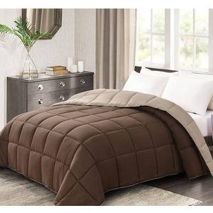 Homelike Moment Comforters Queen Size - Beige Duvet Insert Down Alternative Bed Queen Comforter, Lightweight Bedding Comforters Full Size Quilted Soft All Season Beige