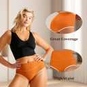Women's Cotton Underwear High Waiste Full Coverage Ladies panties Breathable Briefs Underpants Regular & Plus Size