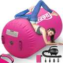 CZGBRO Gymnastics Barrel Air Roller with Pump, Inflatable Tumbling Equipment Air Mat Octagon Mat for Backhandspring Training Cheerleading Home Use