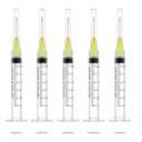 20 Gauge 1 inch Needle with Syringe (50Pack),3ml Luer Lock Disposable Syringes with Needle,Individually Wrapped