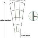 Thealyn 56" Tall Metal Plant Trellis, Climbing Plant Support, 4 Pack, Green