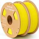 PLA+ 1.75mm 3D Printer Filament, PLA Plus with Dimensional Accuracy +/- 0.02mm, Higher Strength and Toughness, Neatly Wound, No Clogging, Fits for Most FDM 3D Printers, 2 Pack 1kg Yellow