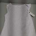 PINKMSTYLE Womens Basic Fitted Square Neck Tank Tops Double Lined Summer Tops Cute Sleeveless Shirts (Large, Off-white)