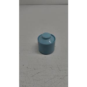 ONTUBE Ceramic Sugar Bowl with Lid and Spoon,Porcelain Seasoning Box Salt Bowl,8oz Turquoise Blue