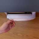 AUOLIS 10-inch Paper Plate Dispenser,Under Cabinet Paper Plates Holder for Kitchen and RVs,Faster Non-Destructive Installation (White)