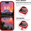 DOMAVER Case for iPhone 16 Pro 6.3'' Case Smooth Liquid Silicone Soft Gel Rubber Microfiber Lining Cushion Cover Shockproof Protective Phone Cases Compatible with iPhone 16 Pro - Red