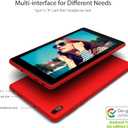 EGOTEK [Updated] 7 Inch WiFi Tablet, Android 10 GMS Certified OS, 2.5D Glass Touch Screen, Support WiFi 6 802.11 ax,1.5GHz Quad Core, 2GB+32GB, Fast Speed, Long Life Battery, Free Leather Case(Red)