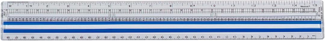 Westcott 40711 Clear Data Processing Magnifying Ruler, 15 in, Pack of 3
