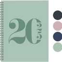 Rileys 2025 Weekly Planner - Typographic Annual & Monthly Agenda Planner, Flexible Cover, Notes Pages, Twin-Wire Binding (8.5 x 11 inch, Green)