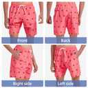 NIMeng Mens Swim Trunks Swim Shorts Swimwear Quick Dry 7’’ Swimming Trunks with Mesh Lining Pink