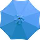 Sunnyglade 9ft Patio Umbrella Replacement Canopy Market Umbrella Top Outdoor Umbrella Canopy with 8 Ribs
