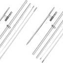 2 Pack 11ft Feather Flag Pole Kit, Fits 8ft Windless Swooper Flags, Heavy Duty Aluminum Alloy Flagpoles with Ground Stake, Base & Portable Carry Bag