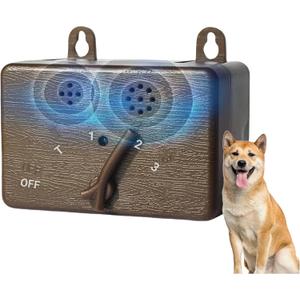 Anti Barking Devices, Ultrasonic Stop Barking Device Long Range 50ft, Barking Control Devices for Dog Training in Outdoor, 4 Modes Dog Bark Deterrent Devices, Dog Barking Silencer (Brown)