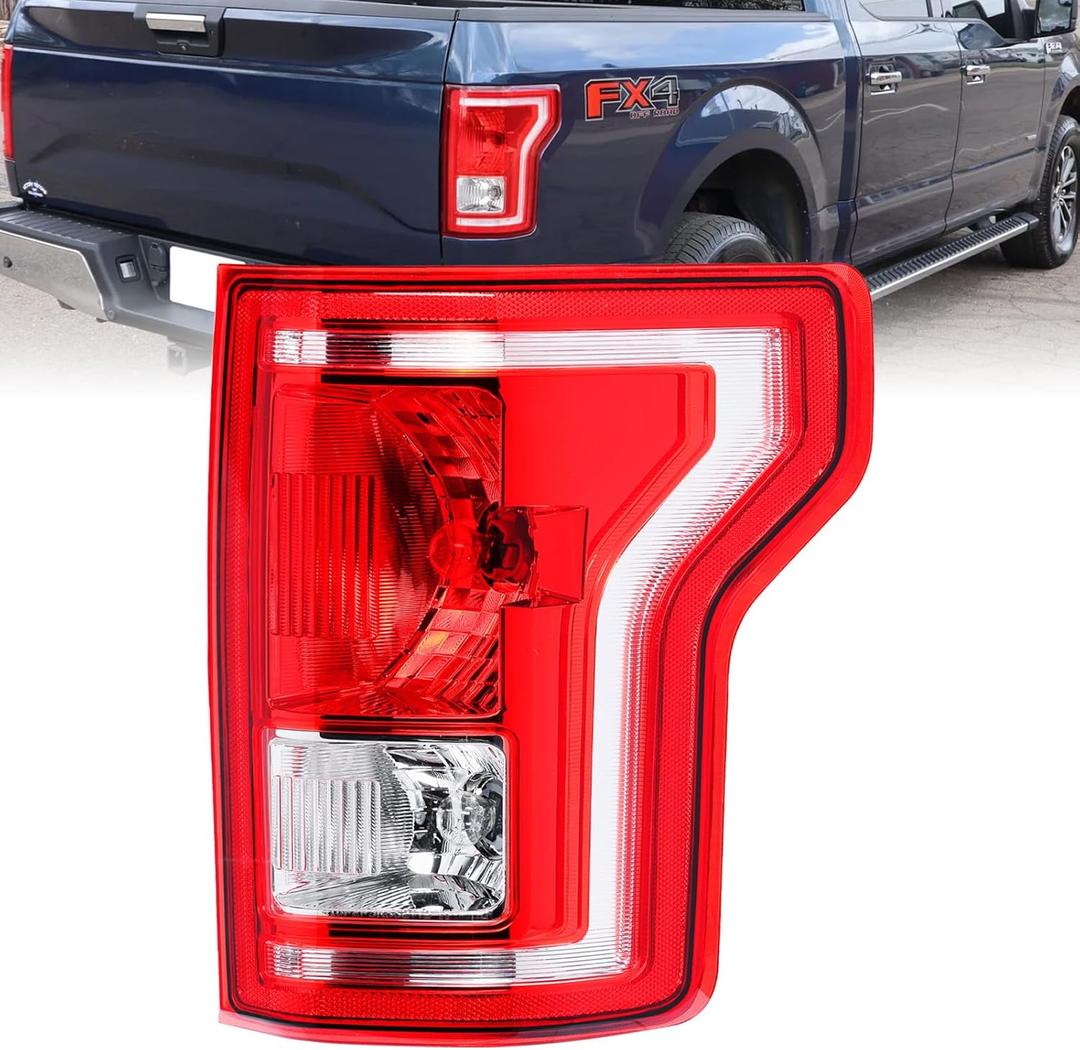Boine Right Passenger Side Tail Light Compatible With 2015 2016 2017 Ford F150 F-150 Rear Light Brake Lamps - Bulb Included(Right Passenger Side)