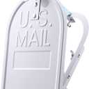 Frienda 6 1/4 Inch (W) by 8 Inch (H) Screw-Fixed Mailbox Door Replacement - Metal Mail Box Replacement Parts for Brick Mailbox Door - Fix for Rusted Standard Mail Box - White