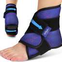 Hilph Ankle Heel Ice Pack Wrap for Swelling & Achilles Tendonitis, Reusable Foot Gel Ice Pack Wrap Hot Cold Compression Therapy for Sprained Ankle & Plantar Fasciitis Pain Relief (Blue, 1 Pack)