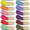 JaGely 16 Pairs Ice Cream Arm Sleeves for Kids UV Sun Protection Football Basketball Baseball Compression Long Sleeves Youth(Ice Cream,8-10 Years)