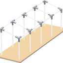Frienda 10-Leg Lean-to Canopy Fittings for Under 1-3/8" Pipes, 1-3/8" ID, Connect under 1-3/8" Pipes