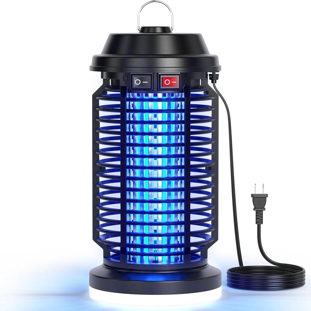 YISSVIC Bug Zapper Outdoor Indoor Waterproof Electric Mosquito Lamp Fly Zapper Killer Effective 4200V Plug in for Home Patio Office Courtyard