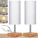 Cordless Table Lamp, Rechargeable Lamp Touch Control Dimmable, Battery Operated Small Bedside Table Lamps for Night stand, Cordless Desk Lamp with Linen Fabric Shade for Bedroom,Home,Office,Dorm (12 Inch, Flaxen)
