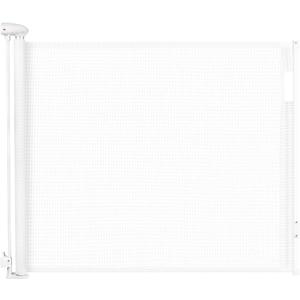 Retractable Baby & Dog Gate | 34" Tall | Extends to 55" Wide | Safety Mesh Gate for Stairs, Indoor/Outdoor, Doorways & Hallways (White) Retractable Baby & Dog Gate | 34" Tall | Extends to 55" Wide | Safety Mesh Gate for Stairs, Indoor/Outdoor, Doorways & Hallways (White)