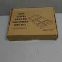 Demigo Acacia Drawer Organizer Set of 5, Cabinet Container Box, Wood Bin Set in Varied Sizes, Dividers Holder for Storage Cooking Utensils Spices Tea Bags Foods Office Items (Brown)